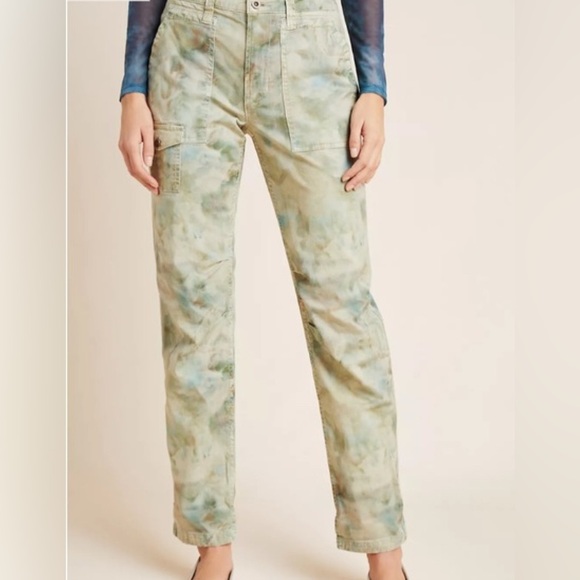 NWT Anthropologie The Wanderer cargo style linen/cotton blend size 27 gorpcore - Picture 3 of 11